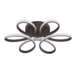 GloboStar® MARGARET 61402 Φωτιστικό Οροφής Design LED CCT 54W 6210lm 360° AC 220-240V - Εναλλαγή Φωτισμού μέσω Τηλεχειριστηρίου All In One Ψυχρό 6000k+Φυσικό 4500k+Θερμό 2700k Dimmable Φ57 x Υ12cm - Καφέ - 3 Years Warranty - Image 2
