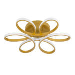 GloboStar® MARGARET 61403 Φωτιστικό Οροφής Design LED CCT 54W 6210lm 360° AC 220-240V - Εναλλαγή Φωτισμού μέσω Τηλεχειριστηρίου All In One Ψυχρό 6000k+Φυσικό 4500k+Θερμό 2700k Dimmable Φ57 x Υ12cm - Χρυσό Βούρτσας - 3 Years Warranty - Image 2