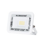GloboStar® ATLAS 61408 Επαγγελματικός Προβολέας LED 20W 2400lm 120° AC 220-240V - Αδιάβροχος IP67 - Μ12 x Π2.5 x Υ9.5cm - Λευκό - Φυσικό Λευκό 4500K - LUMILEDS Chips - TÜV Rheinland Certified - 5 Years Warranty
