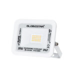 GloboStar® ATLAS 61409 Επαγγελματικός Προβολέας LED 20W 2300lm 120° AC 220-240V - Αδιάβροχος IP67 - Μ12 x Π2.5 x Υ9.5cm - Λευκό - Θερμό Λευκό 2700K - LUMILEDS Chips - TÜV Rheinland Certified - 5 Years Warranty