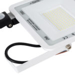 GloboStar® AURORA 61444 Επαγγελματικός Προβολέας LED 100W 12500lm 120° AC 220-240V με Ενσωματωμένο Ρυθμιζόμενο Αισθητήρα Κίνησης PIR - Αδιάβροχος IP67 - Μ25 x Π6.5 x Υ27.5cm - Λευκό - Ψυχρό Λευκό 6000K - LUMILEDS Chips - TÜV Rheinland Certified - 3 Years Warranty - Image 6