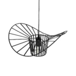 GloboStar® LUMINOVA 61462 Μοντέρνο Κρεμαστό Φωτιστικό Πλέγμα Μονόφωτο 1 x E27 IP20 Μαύρο Σχοινί με Μαύρο Σύρμα - Μ42 x Π42 x Υ20.5cm - Image 6