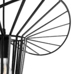 GloboStar® LUMINOVA 61462 Μοντέρνο Κρεμαστό Φωτιστικό Πλέγμα Μονόφωτο 1 x E27 IP20 Μαύρο Σχοινί με Μαύρο Σύρμα - Μ42 x Π42 x Υ20.5cm - Image 7