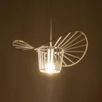 GloboStar® LUMINOVA 61463 Μοντέρνο Κρεμαστό Φωτιστικό Πλέγμα Μονόφωτο 1 x E27 IP20 Λευκό Σχοινί με Λευκό Σύρμα - Μ42 x Π42 x Υ20.5cm - Image 2