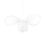 GloboStar® LUMINOVA 61463 Μοντέρνο Κρεμαστό Φωτιστικό Πλέγμα Μονόφωτο 1 x E27 IP20 Λευκό Σχοινί με Λευκό Σύρμα - Μ42 x Π42 x Υ20.5cm - Image 4