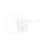 GloboStar® LUMINOVA 61463 Μοντέρνο Κρεμαστό Φωτιστικό Πλέγμα Μονόφωτο 1 x E27 IP20 Λευκό Σχοινί με Λευκό Σύρμα - Μ42 x Π42 x Υ20.5cm - Image 6