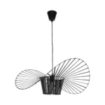 GloboStar® LUMINOVA 61464 Μοντέρνο Κρεμαστό Φωτιστικό Πλέγμα Μονόφωτο 1 x E27 IP20 Μαύρο Σχοινί με Μαύρο Σύρμα - Μ65 x Π65 x Υ25cm - Image 3