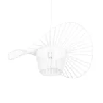 GloboStar® LUMINOVA 61465 Μοντέρνο Κρεμαστό Φωτιστικό Πλέγμα Μονόφωτο 1 x E27 IP20 Λευκό Σχοινί με Λευκό Σύρμα - Μ65 x Π65 x Υ25cm - Image 5