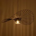 GloboStar® LUMINOVA 61467 Μοντέρνο Κρεμαστό Φωτιστικό Πλέγμα Μονόφωτο 1 x E27 IP20 Μαύρο Σχοινί με Μαύρο Σύρμα - Μ100 x Π100 x Υ30cm - Image 2
