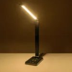 GLOBOSTAR® TEBLA 60482 Μοντέρνο Επιτραπέζιο Φωτιστικό Γραφείου με Ασύρματη Φόρτιση 5W 1A LED 5W 500lm 120° AC 220-240V IP20 Ρυθμιζόμενο Λευκό CCT με Αφή 2700K/4500K/6000K Dimmable - Bridgelux SMD Chip - Μαύρο - Μ11 x Π31 x Υ52cm - 2 Χρόνια Εγγύηση - Image 14