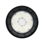 GLOBOSTAR® INDUSTRY 61501 Βιομηχανικό Φωτιστικό Καμπάνα High Bay UFO LED 150W 22500lm SDCM<5 90° AC 85-265V Αδιάβροχο IP65 IK08 Μαύρο Χυτό Αλουμίνιο - Φυσικό Λευκό 5000K - 275 x Sanan Opto SMD Chip & TÜV SÜD Driver - Μ26.5 x Π26.5 x Υ15cm - 5 Χρόνια Εγγύηση - Image 5