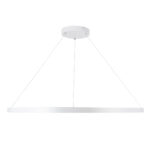 GloboStar® DIAMOND 61518 Κρεμαστό Φωτιστικό Δαχτυλίδι-Κύκλος LED CCT 75W 8400lm 360° AC 220-240V - Εναλλαγή Φωτισμού μέσω Τηλεχειριστηρίου All In One Ψυχρό 6000k+Φυσικό 4500k+Θερμό 2700k Dimmable Φ100cm - Λευκό - 3 Years Warranty - Image 3