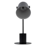 GloboStar® PENCASE 61563 Μοντέρνο Επιτραπέζιο Φωτιστικό Γραφείου - Πορτατίφ - Μονόφωτο 1 x E27 Μαύρο Μεταλλικό Καμπάνα με Διακόπτη On/Off - Μολυβοθήκη & Βάση Τηλεφώνου - L12 x W15 x H38cm - Image 2