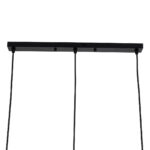 GloboStar® EIFFEL 61569 Vintage Κρεμαστό Φωτιστικό Ράγα Τρίφωτο 3 x E27 IP20 Μαύρο Μέταλλο με Λευκό Ύφασμα - Μ68 x Π25 x Υ130cm - Image 9