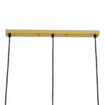 GloboStar® EIFFEL 61571 Vintage Κρεμαστό Φωτιστικό Ράγα Τρίφωτο 3 x E27 IP20 Χρυσό Μέταλλο με Λευκό Ύφασμα - Μ68 x Π25 x Υ130cm - Image 9