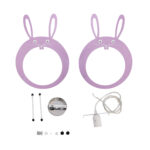 GloboStar® BUNNY 61577 Παιδικό Κρεμαστό Φωτιστικό Φιγούρα Μονόφωτο 1 x E27 IP20 Ροζ & Άσπρο Πλαστικό - Μ27.2 x Π15.5 x Υ40cm - Image 11