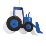 GloboStar® TRACTOR 61580 Παιδικό Κρεμαστό Φωτιστικό Φιγούρα Μονόφωτο 1 x E27 IP20 Μπλε, Μαύρο & Λευκό Πλαστικό - Μ40 x Π15.5 x Υ26.5cm - Image 5