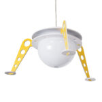 GloboStar® UFO 61581 Παιδικό Κρεμαστό Φωτιστικό Φιγούρα Μονόφωτο 1 x E27 IP20 Κίτρινο, Μπλε & Λευκό Πλαστικό - Μ58 x Π58 x Υ24cm - Image 5