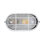 GloboStar® BOATLIGHT 61582 Vintage Industrial Φωτιστικό Τοίχου - Απλίκα - Καραβοχελώνα Εξωτερικού Χώρου Μονόφωτο 1 x E27 AC220-240V Αδιάβροχο IP65 - Σώμα Αλουμινίου & Tempered Glass - Μ21 x Π10.4 x Υ9cm - Λευκό - Οβάλ - 5 Years Warranty - Image 3