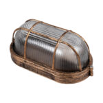 GloboStar® BOATLIGHT 61584 Vintage Industrial Φωτιστικό Τοίχου - Απλίκα - Καραβοχελώνα Εξωτερικού Χώρου Μονόφωτο 1 x E27 AC220-240V Αδιάβροχο IP65 - Σώμα Αλουμινίου & Tempered Glass - Μ21 x Π10.4 x Υ9cm - Αντικέ Μπρονζέ - Οβάλ - 5 Years Warranty - Image 6