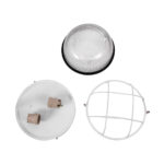 GloboStar® BOATLIGHT 61588 Vintage Industrial Φωτιστικό Τοίχου - Απλίκα - Καραβοχελώνα Εξωτερικού Χώρου Δίφωτο 2 x E27 AC220-240V Αδιάβροχο IP65 - Σώμα Αλουμινίου & Tempered Glass - Φ24 x Υ11cm - Λευκό - Στρόγγυλο - 5 Years Warranty - Image 7