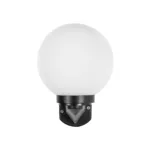 GLOBOSTAR® AGROS 61592 Φωτιστικό Τοίχου - Απλίκα Κήπου με Ντουί 1 x E27 AC 220-240V Αδιάβροχο IP65 - Λευκό & Μάυρο - Μ20 x Π20 x Υ30cm - Image 3