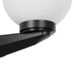 GLOBOSTAR® AGROS 61592 Φωτιστικό Τοίχου - Απλίκα Κήπου με Ντουί 1 x E27 AC 220-240V Αδιάβροχο IP65 - Λευκό & Μάυρο - Μ20 x Π20 x Υ30cm - Image 5