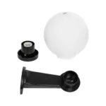 GLOBOSTAR® AGROS 61592 Φωτιστικό Τοίχου - Απλίκα Κήπου με Ντουί 1 x E27 AC 220-240V Αδιάβροχο IP65 - Λευκό & Μάυρο - Μ20 x Π20 x Υ30cm - Image 6