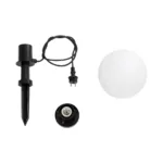 GLOBOSTAR® AGROS 61593 Φωτιστικό Κήπου / Καρφωτό με Ντουί 1 x E27 AC 220-240V Αδιάβροχο IP65 - Λευκό & Μάυρο - Μ20 x Π20 x Υ54cm - Image 6