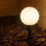 GLOBOSTAR® AGROS 61593 Φωτιστικό Κήπου / Καρφωτό με Ντουί 1 x E27 AC 220-240V Αδιάβροχο IP65 - Λευκό & Μάυρο - Μ20 x Π20 x Υ54cm - Image 7