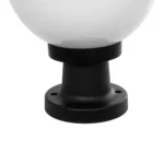 GLOBOSTAR® AGROS 61595 Φωτιστικό Κολωνάκι Κήπου με Ντουί 1 x E27 AC 220-240V Αδιάβροχο IP65 - Λευκό & Μάυρο - Μ20 x Π20 x Υ30cm - Image 5