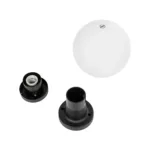 GLOBOSTAR® AGROS 61595 Φωτιστικό Κολωνάκι Κήπου με Ντουί 1 x E27 AC 220-240V Αδιάβροχο IP65 - Λευκό & Μάυρο - Μ20 x Π20 x Υ30cm - Image 6