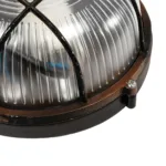 GLOBOSTAR® BOATLIGHT 61623 Vintage Φωτιστικό Καραβοχελώνα Τοίχου & Οροφής με Ντουί 1 x E27 AC 220-240V Αδιάβροχο IP65 - Χάλκινο Παλαιωμένο Εφέ Σκουριάς Ματ - Μ17.5 x Π17.5 x Υ9cm - Image 6