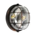 GLOBOSTAR® BOATLIGHT 61624 Vintage Φωτιστικό Καραβοχελώνα Τοίχου & Οροφής με Ντουί 2 x E27 AC 220-240V Αδιάβροχο IP65 - Χάλκινο Παλαιωμένο Εφέ Σκουριάς Ματ - Μ24 x Π24 x Υ11cm - Image 2