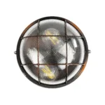 GLOBOSTAR® BOATLIGHT 61624 Vintage Φωτιστικό Καραβοχελώνα Τοίχου & Οροφής με Ντουί 2 x E27 AC 220-240V Αδιάβροχο IP65 - Χάλκινο Παλαιωμένο Εφέ Σκουριάς Ματ - Μ24 x Π24 x Υ11cm - Image 3