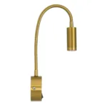 GLOBOSTAR® GOOSE 61692 Μοντέρνο Φωτιστικό Τοίχου - Απλίκα Ξενοδοχείου Reading Light LED 3W 300lm 36° AC 220-240V IP20 Θερμό Λευκό 2700K - CREE XPE Chip & TÜV SÜD Driver - Χρυσό Βούρτσας - Μ6.5 x Π15 xΥ24.5cm - 3 Χρόνια Εγγύηση - Image 4