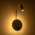 GloboStar® GOOSE 61694 Φωτιστικό Τοίχου - Απλίκα LED 6W 600lm 36° AC 220-240V IP20  - Reading Light & 360° Κρυφός Φωτισμός - Φορτιστής USB 3A - Θερμό Λευκό 2700K Γκρι Αλουμίνιο - Μ15.5 x Π22.5 x Υ30cm - 5 Xρόνια Εγγύηση - Image 8