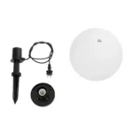 GLOBOSTAR® AGROS 61708 Φωτιστικό Κήπου / Καρφωτό με Ντουί 1 x E27 AC 220-240V Αδιάβροχο IP65 - Λευκό & Μάυρο - Μ30 x Π30 x Υ64cm - Image 6