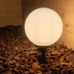 GLOBOSTAR® AGROS 61708 Φωτιστικό Κήπου / Καρφωτό με Ντουί 1 x E27 AC 220-240V Αδιάβροχο IP65 - Λευκό & Μάυρο - Μ30 x Π30 x Υ64cm - Image 7