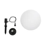 GLOBOSTAR® AGROS 61709 Φωτιστικό Κήπου / Καρφωτό με Ντουί 1 x E27 AC 220-240V Αδιάβροχο IP65 - Λευκό & Μάυρο - Μ40 x Π40 x Υ74cm - Image 6