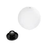 GLOBOSTAR® AGROS 61710 Φωτιστικό Κήπου με Ντουί 1 x E27 AC 220-240V Αδιάβροχο IP65 - Λευκό & Μάυρο - Μ30 x Π30 x Υ32cm - Image 6