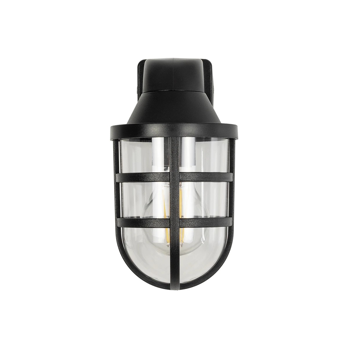 GLOBOSTAR® AGRE 61711 Φωτιστικό Τοίχου - Απλίκα Κήπου με Ντουί 1 x E27 AC 220-240V Αδιάβροχο IP65 - Μάυρο - Μ18 x Π11.5 x Υ22cm - Image 3