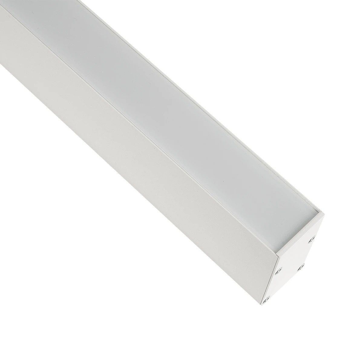 GLOBOSTAR® ALP-LINEAR LUMILINE 61763-3M Επιφανειακό / Κρεμαστό Προφίλ Αλουμινίου με Λευκό Γαλακτερό Πατητό Κάλυμμα για Ταινίες LED IP20 - Λευκό Ματ - Μ300 x Π3.5 x Υ7cm - Image 3