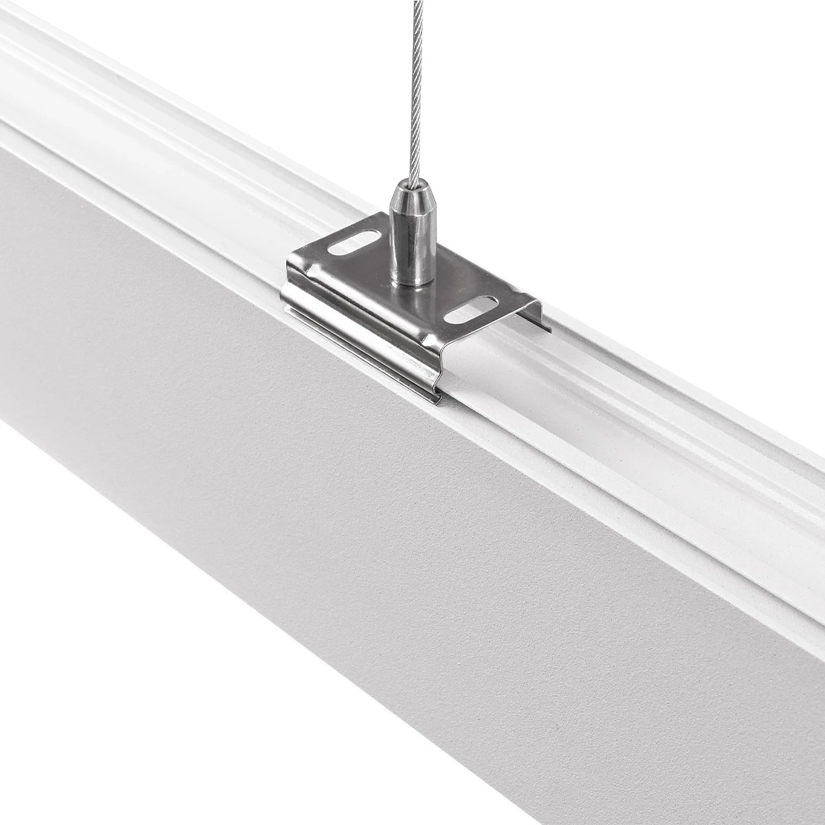 GLOBOSTAR® ALP-LINEAR LUMILINE 61763-3M Επιφανειακό / Κρεμαστό Προφίλ Αλουμινίου με Λευκό Γαλακτερό Πατητό Κάλυμμα για Ταινίες LED IP20 - Λευκό Ματ - Μ300 x Π3.5 x Υ7cm - Image 6