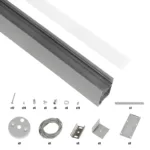 GLOBOSTAR® ALP-LINEAR LUMILINE 61765-3M Επιφανειακό / Κρεμαστό Προφίλ Αλουμινίου με Λευκό Γαλακτερό Πατητό Κάλυμμα για Ταινίες LED IP20 - Γκρι Ανθρακί Ματ - Μ300 x Π3.5 x Υ7cm - Image 2