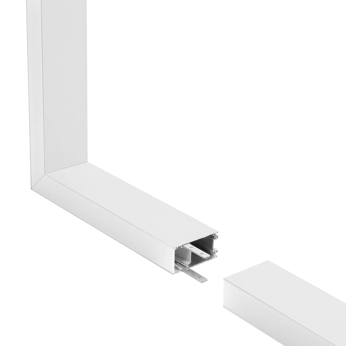 GLOBOSTAR® ALP-CORNER-SIDE90 LUMILINE 61766 Επιφανειακό / Κρεμαστό Προφίλ Αλουμινίου Γωνία με Λευκό Γαλακτερό Πατητό Κάλυμμα για Ταινίες LED IP20 - Λευκό Ματ - Μ30 x Π3.5 x Υ7cm - Image 3