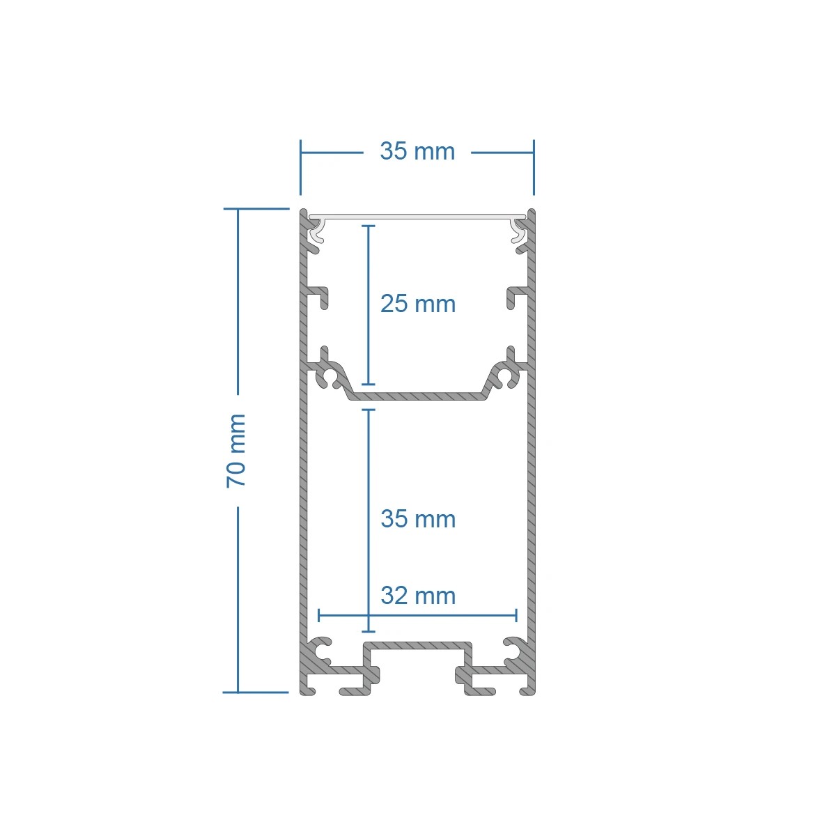 GLOBOSTAR® ALP-CORNER-SIDE90 LUMILINE 61768 Επιφανειακό / Κρεμαστό Προφίλ Αλουμινίου Γωνία με Λευκό Γαλακτερό Πατητό Κάλυμμα για Ταινίες LED IP20 - Γκρι Ανθρακί Ματ - Μ30 x Π3.5 x Υ7cm - Image 8