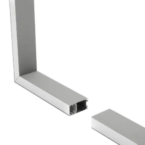 GLOBOSTAR® ALP-CORNER-SIDE90 LUMILINE 61768 Επιφανειακό / Κρεμαστό Προφίλ Αλουμινίου Γωνία με Λευκό Γαλακτερό Πατητό Κάλυμμα για Ταινίες LED IP20 - Γκρι Ανθρακί Ματ - Μ30 x Π3.5 x Υ7cm