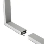 GLOBOSTAR® ALP-CORNER-SIDE90 LUMILINE 61768 Επιφανειακό / Κρεμαστό Προφίλ Αλουμινίου Γωνία με Λευκό Γαλακτερό Πατητό Κάλυμμα για Ταινίες LED IP20 - Γκρι Ανθρακί Ματ - Μ30 x Π3.5 x Υ7cm - Image 2