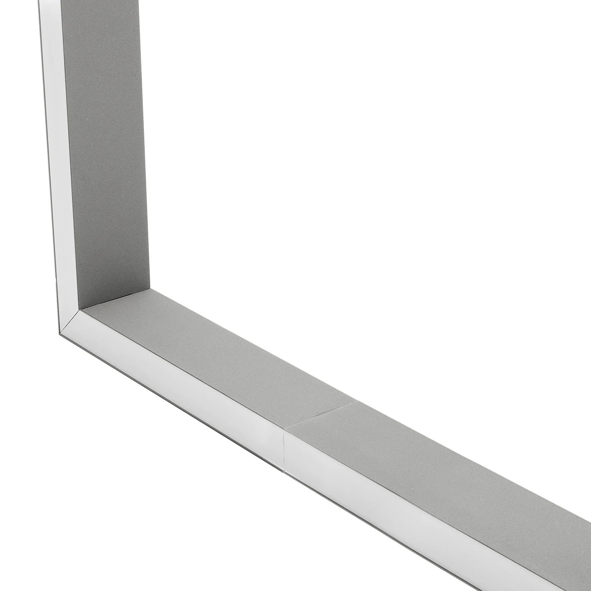 GLOBOSTAR® ALP-CORNER-SIDE90 LUMILINE 61768 Επιφανειακό / Κρεμαστό Προφίλ Αλουμινίου Γωνία με Λευκό Γαλακτερό Πατητό Κάλυμμα για Ταινίες LED IP20 - Γκρι Ανθρακί Ματ - Μ30 x Π3.5 x Υ7cm - Image 3